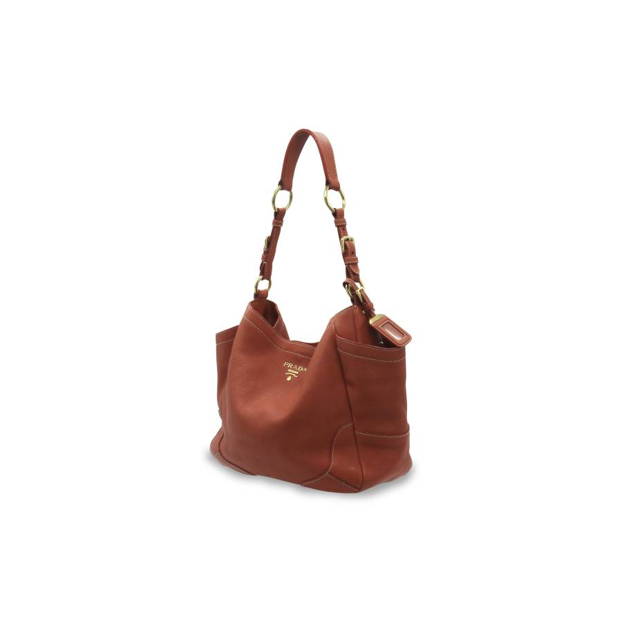 Prada coral leather bag