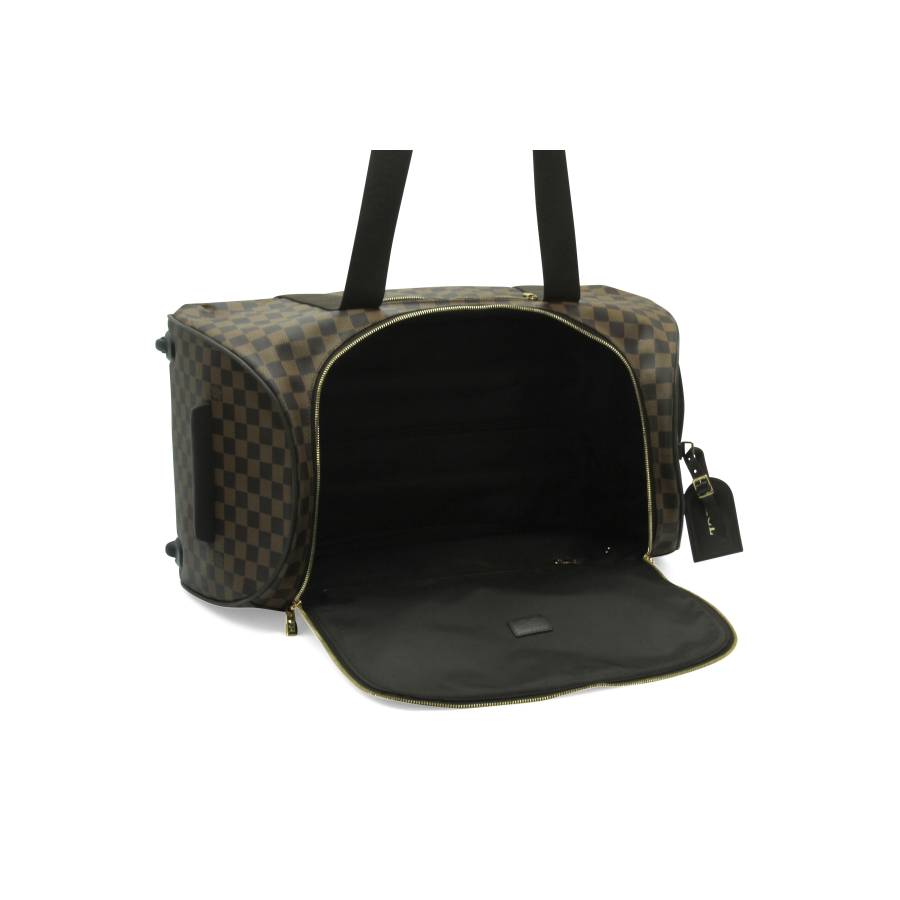 Louis Vuitton brown checkered suitcase