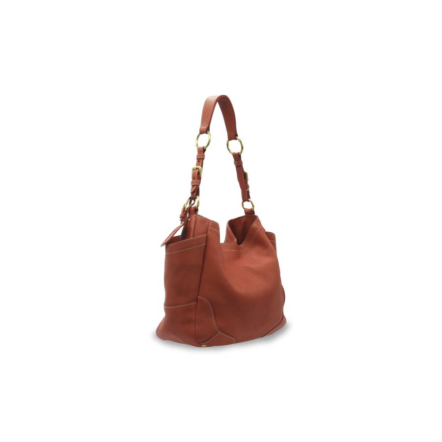 Prada coral leather bag