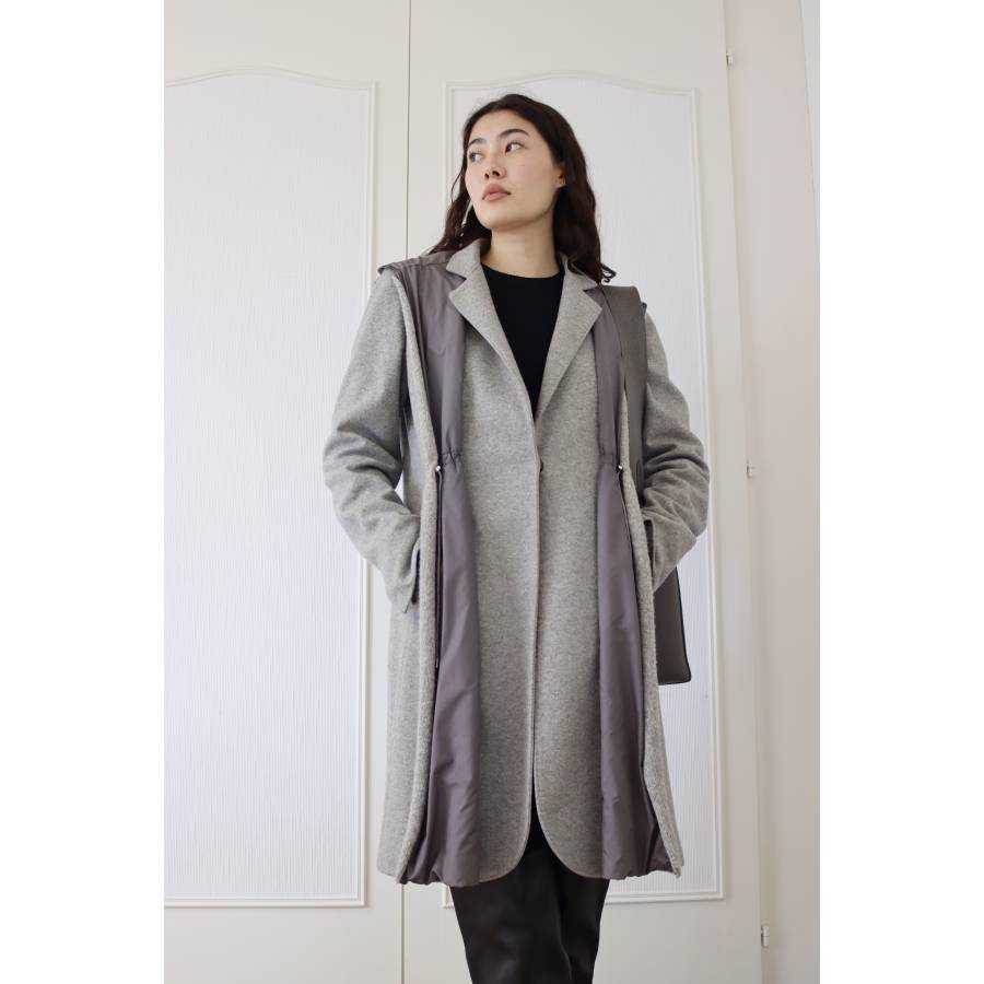 Long grey wool coat