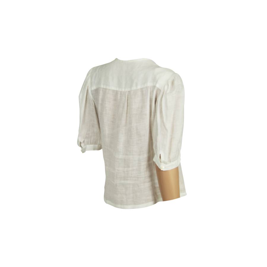 Chemise blanche avec effet plissé