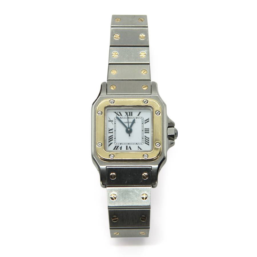 Tank de Cartier steel and gold watch
