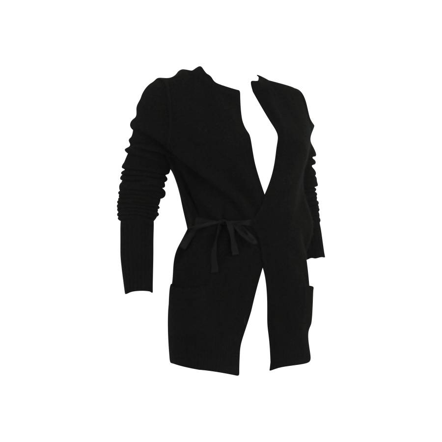 Black waistcoat with small bow