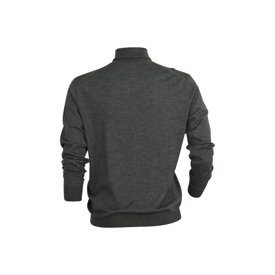 Grey wool turtleneck jumper