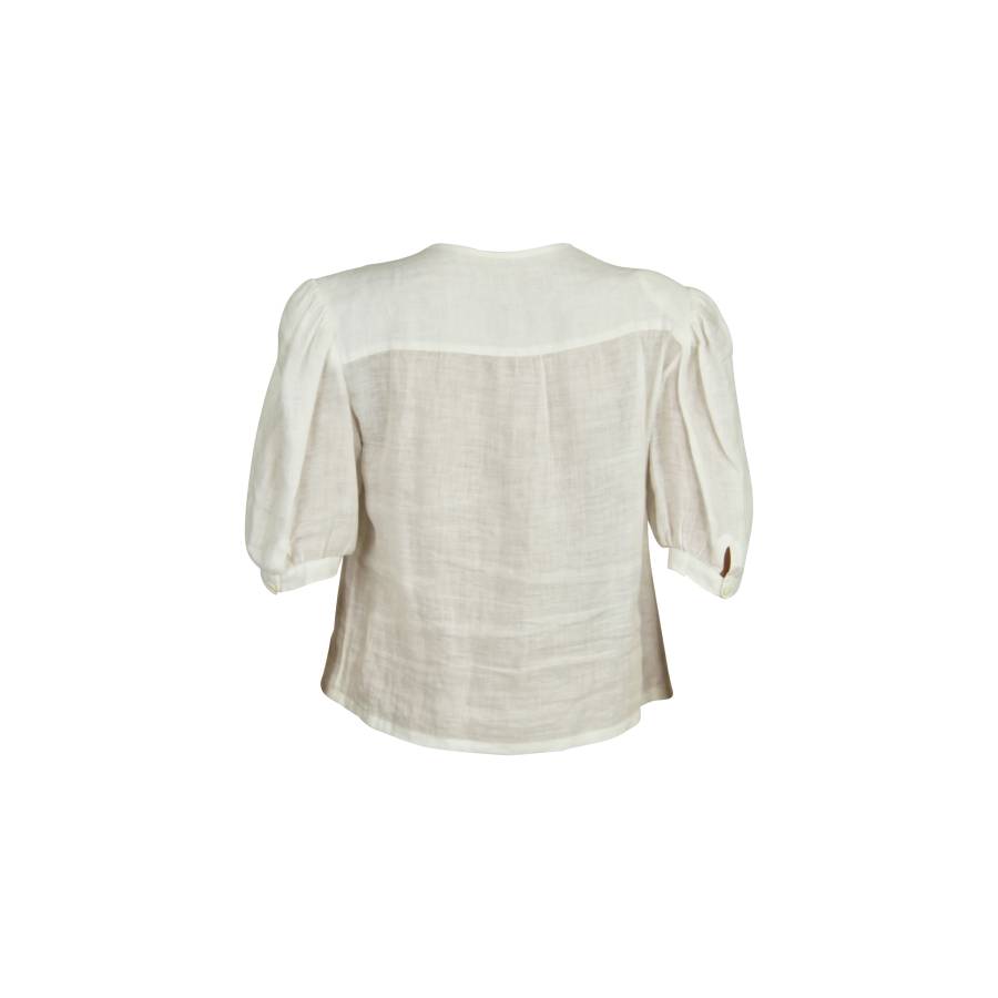White shirt with pleated effect