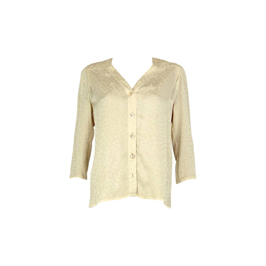 Pastel yellow silk blouse