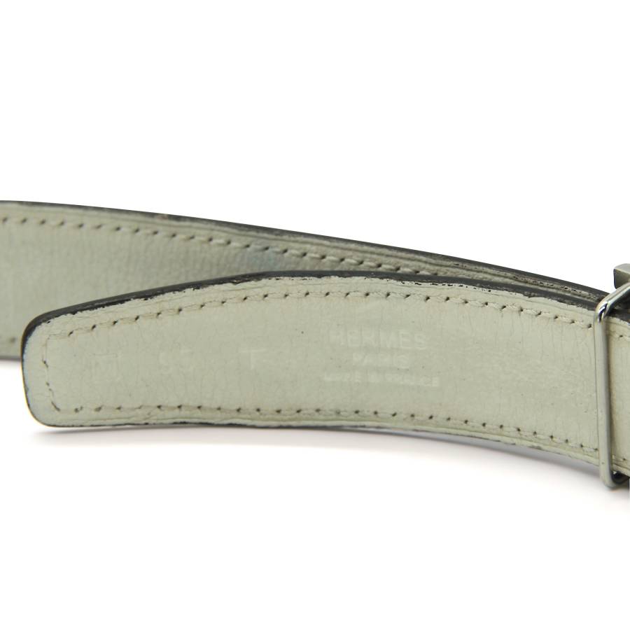 Taupe belt with H buckle