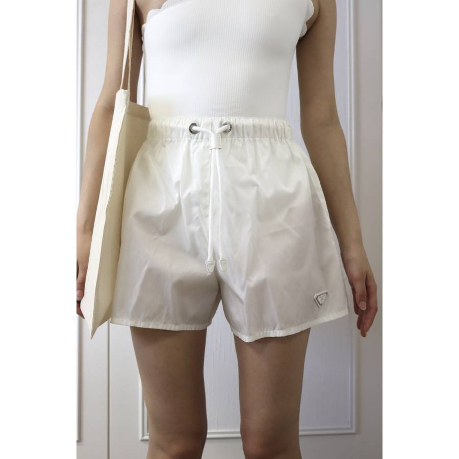 White nylon shorts Prada