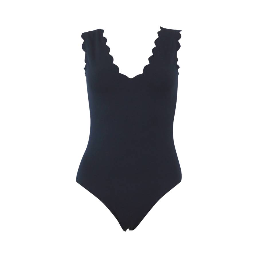 Navy blue one-piece swimming costume