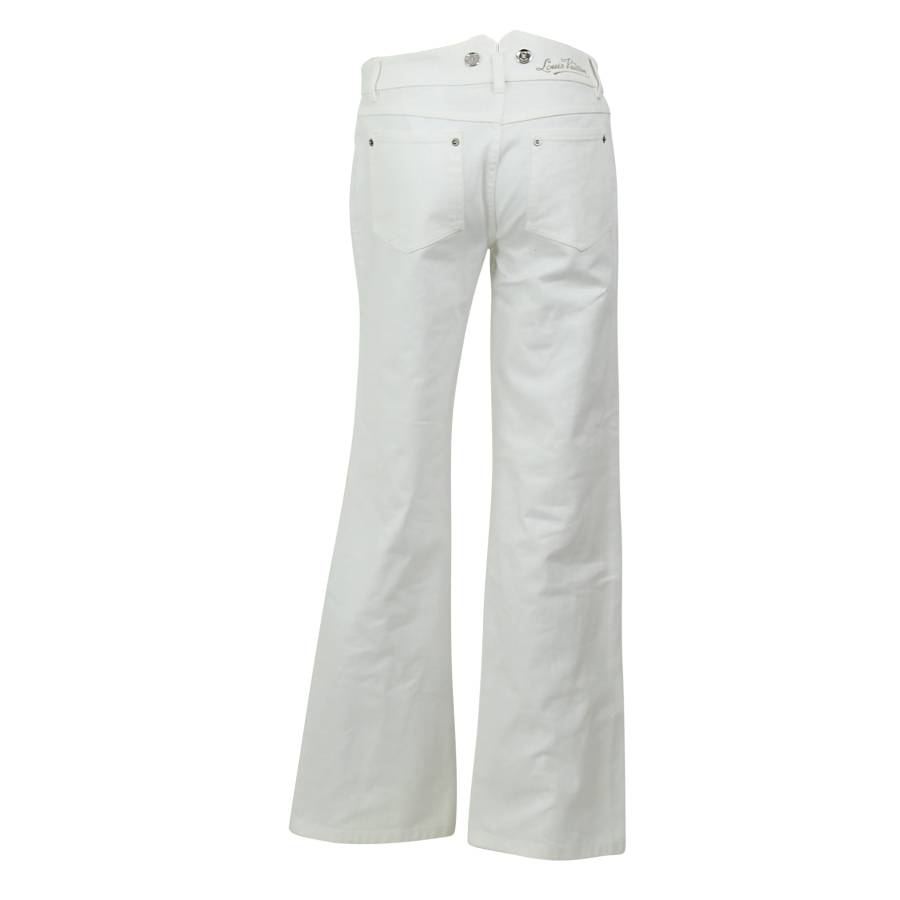 White straight cut jeans