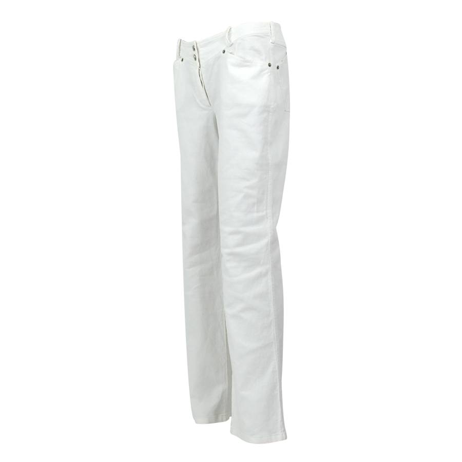 White jeans with pockets