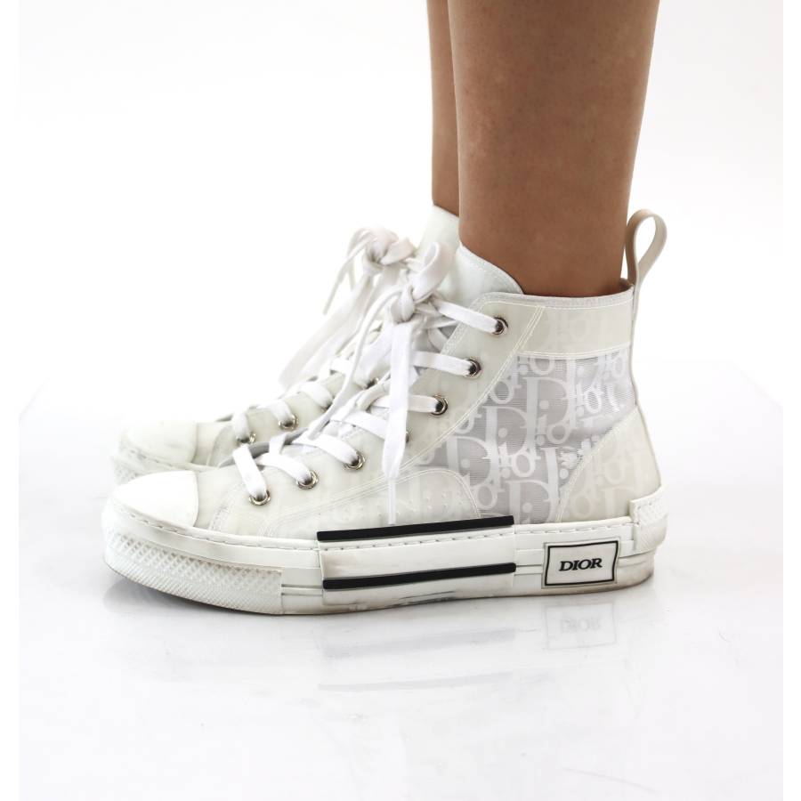 White high-top sneakers