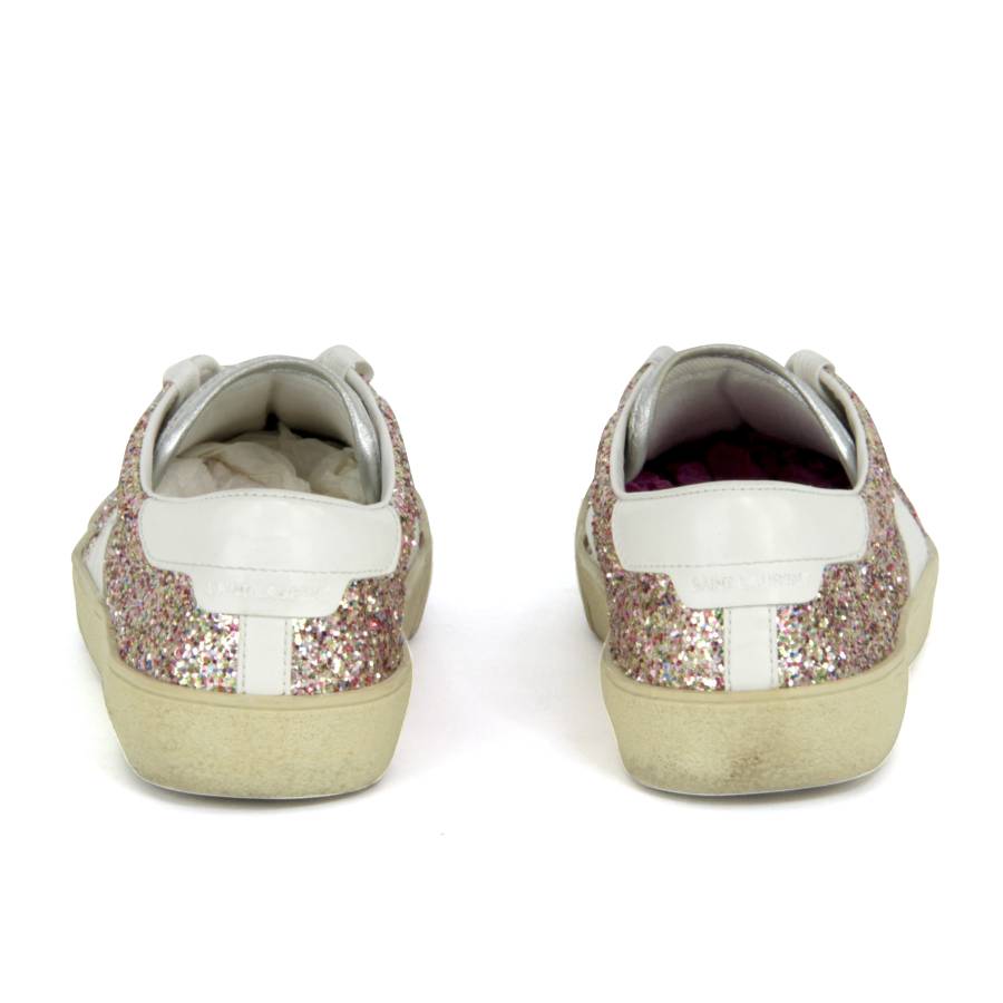 Pink sequin trainers