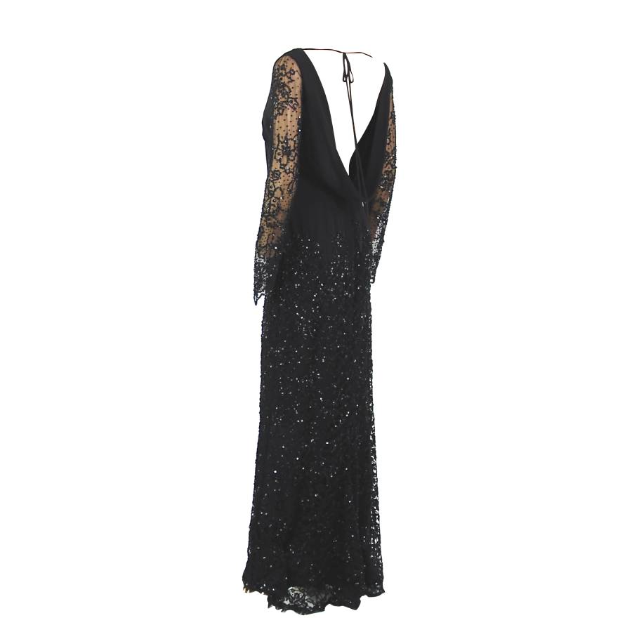 Black long dress with sequins