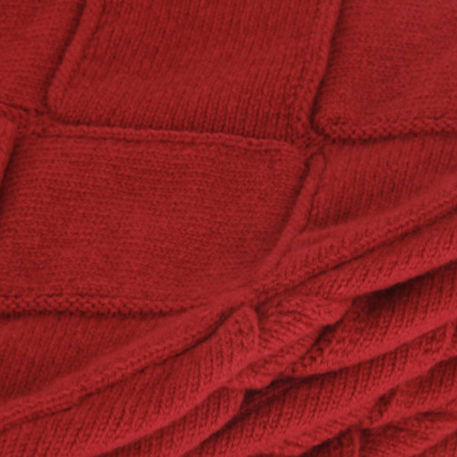Écharpe en cachemire et laine rouge