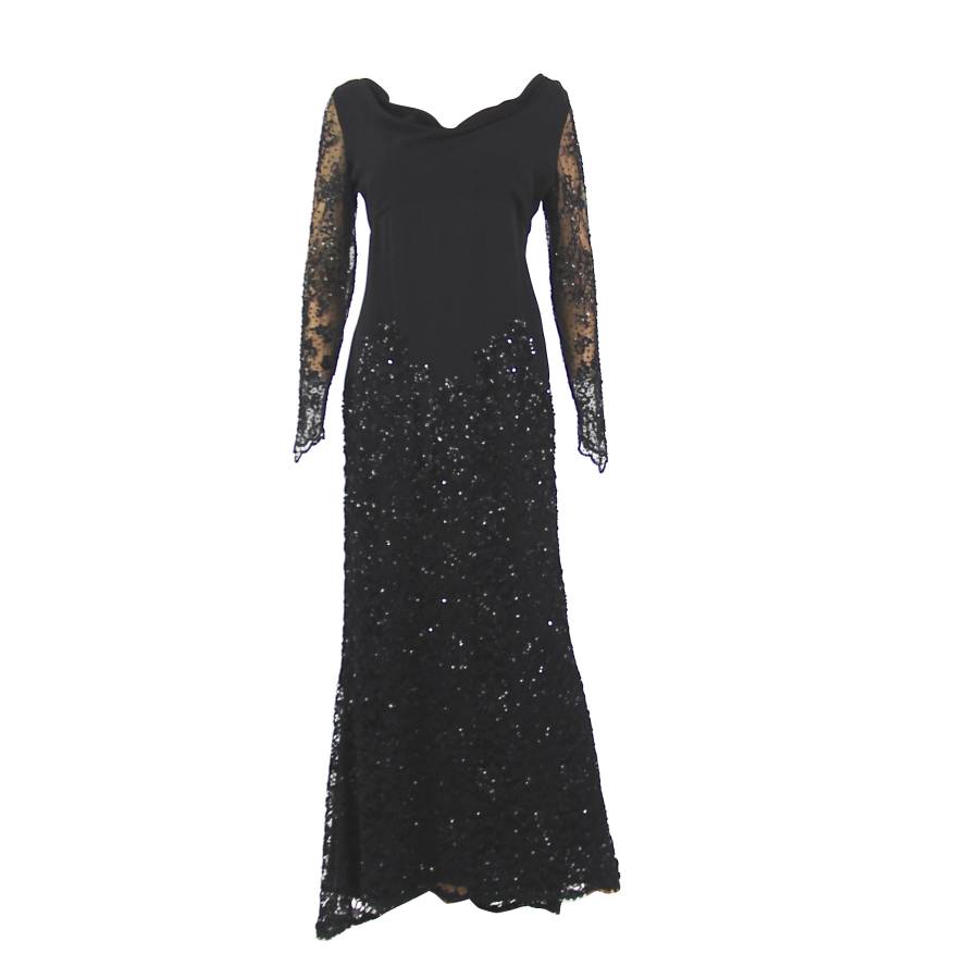 Black long dress with sequins