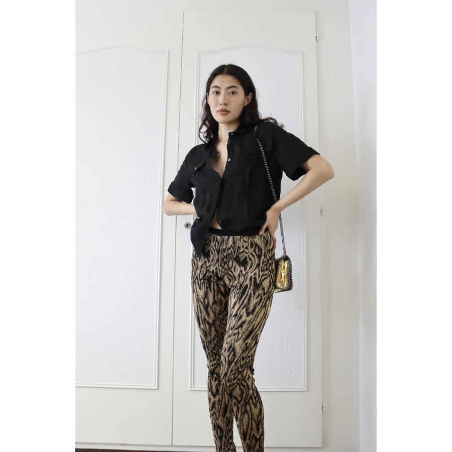 Black and gold trousers