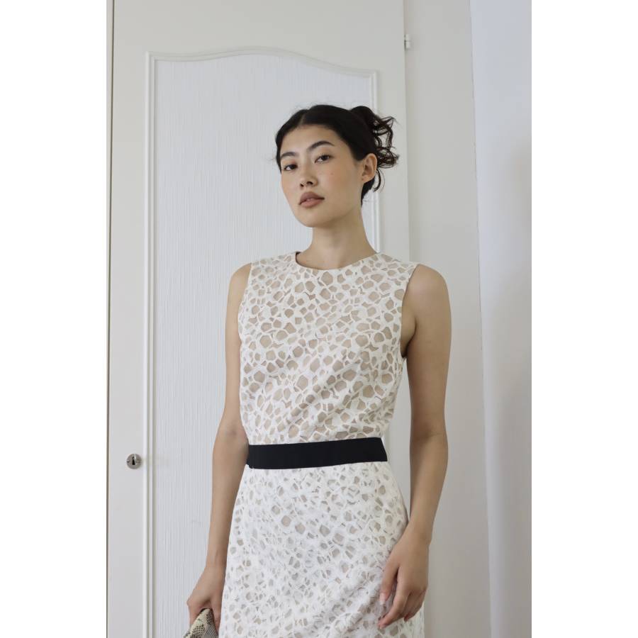 Beige cotton dress Vera Wang