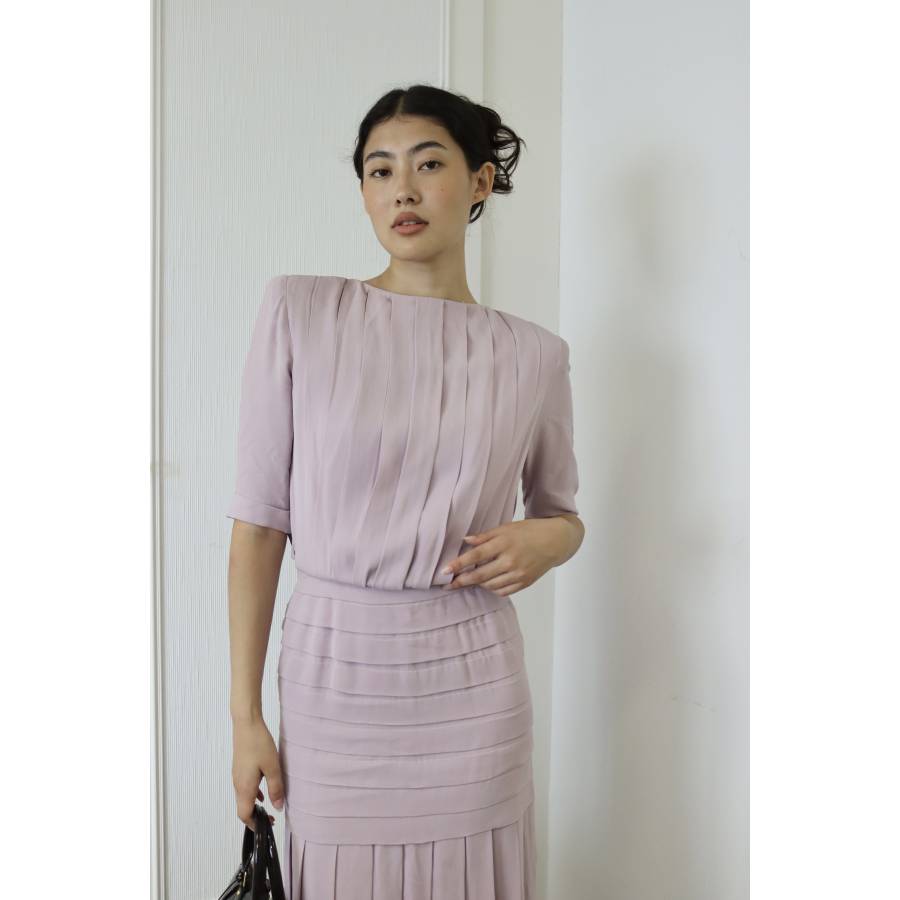 Purple silk dress
