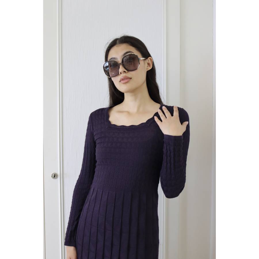 Purple wool dress