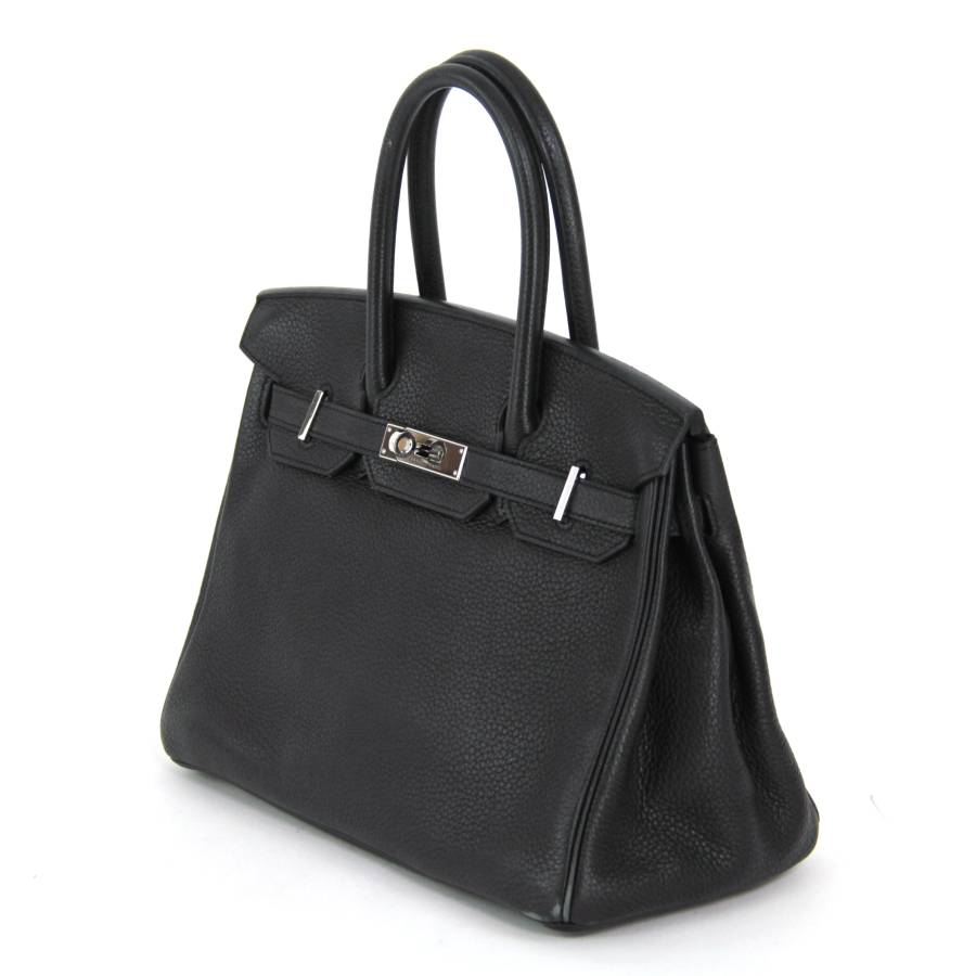 Birkin bag 30 in black Togo leather