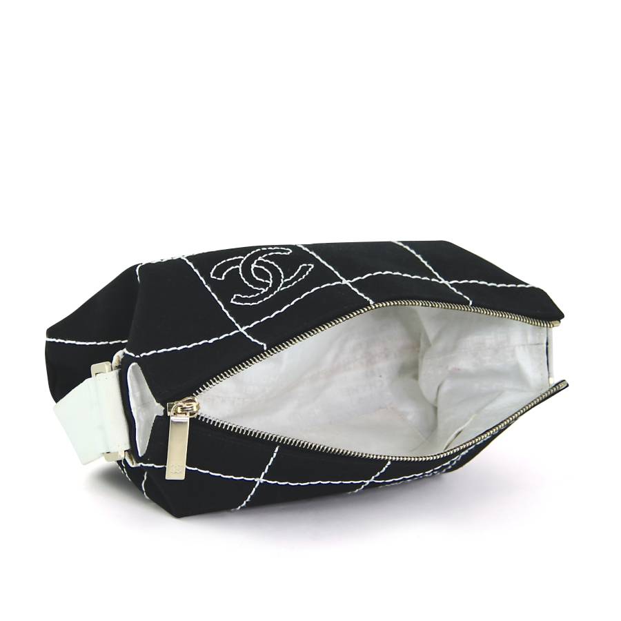 Black and white fabric bag