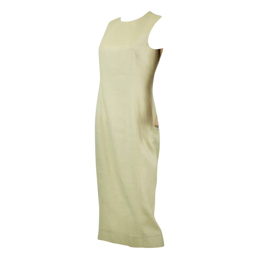 Light yellow cotton maxi dress