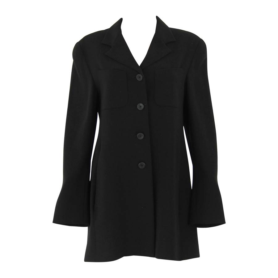 Black wool blazer jacket