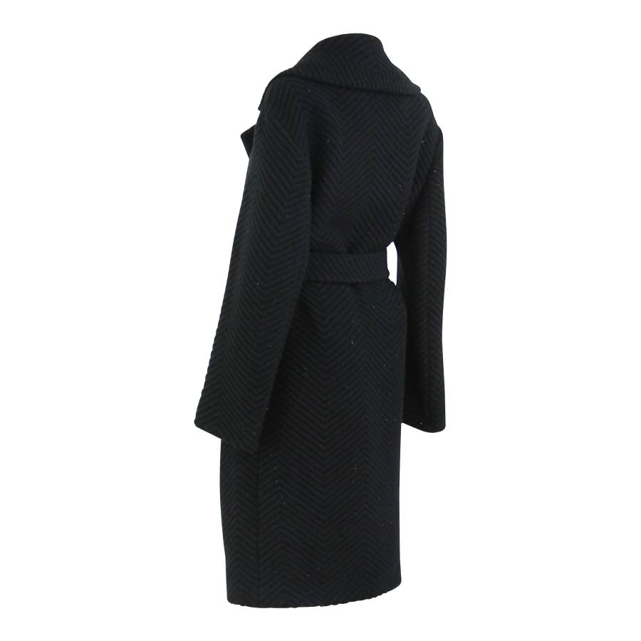 Black and iridescent long coat