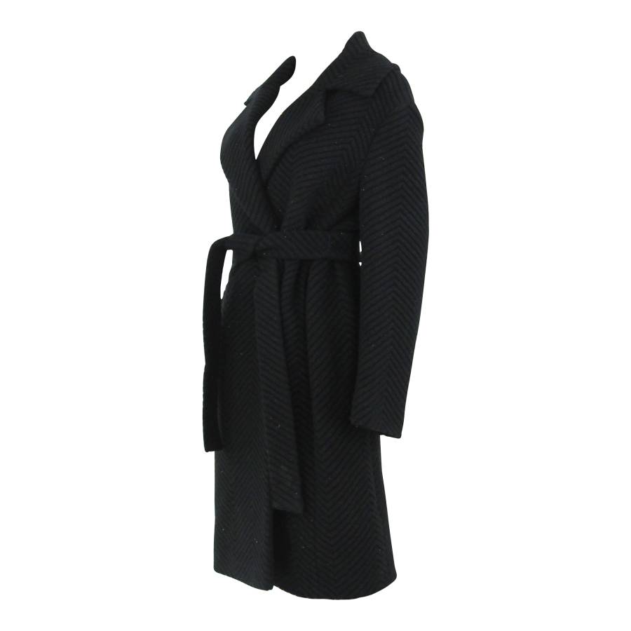 Black and iridescent long coat