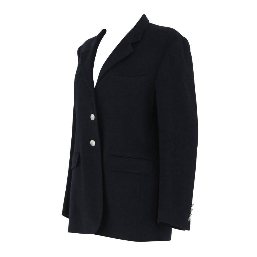 Navy blue wool and cashmere blazer