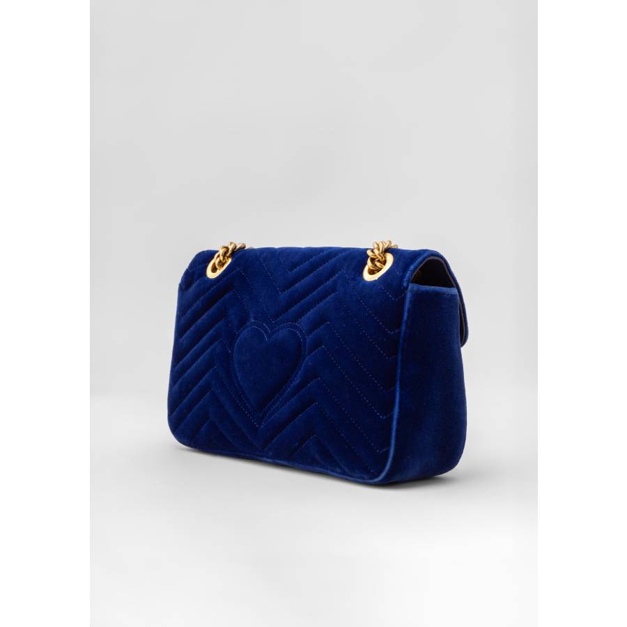Marmont bag in blue velvet