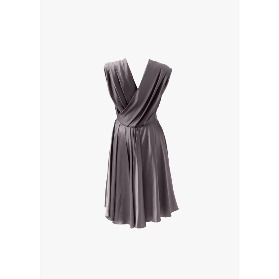 Grey silk dress