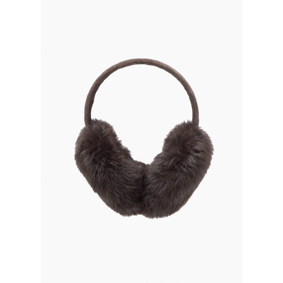 Suede and fur ear muffs
