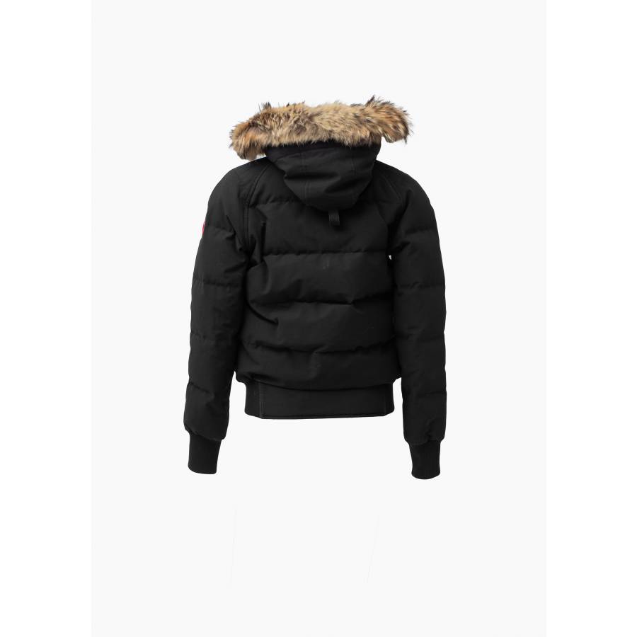 Black down jacket with fur
