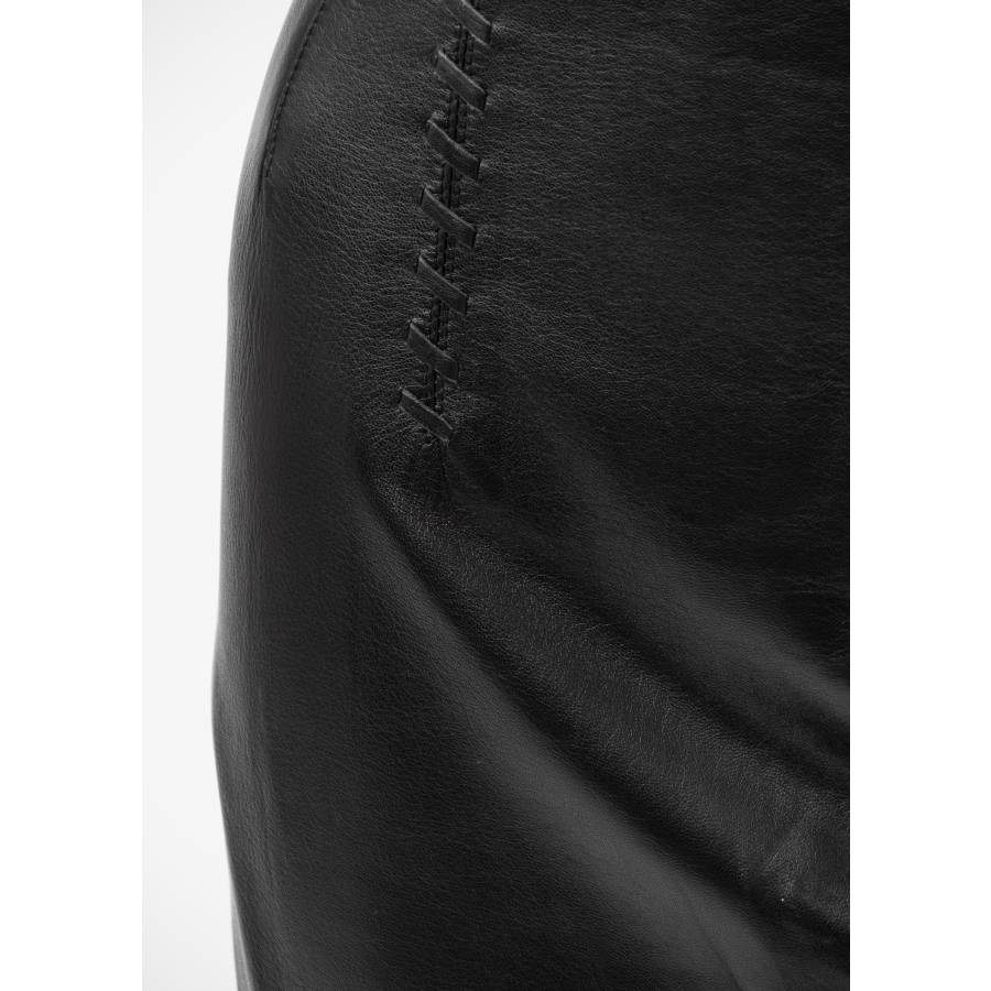 Black leather skirt