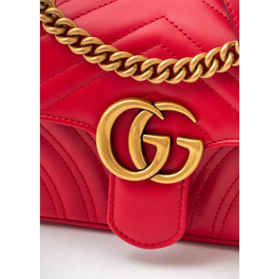 Gucci Marmont small bag in red leather