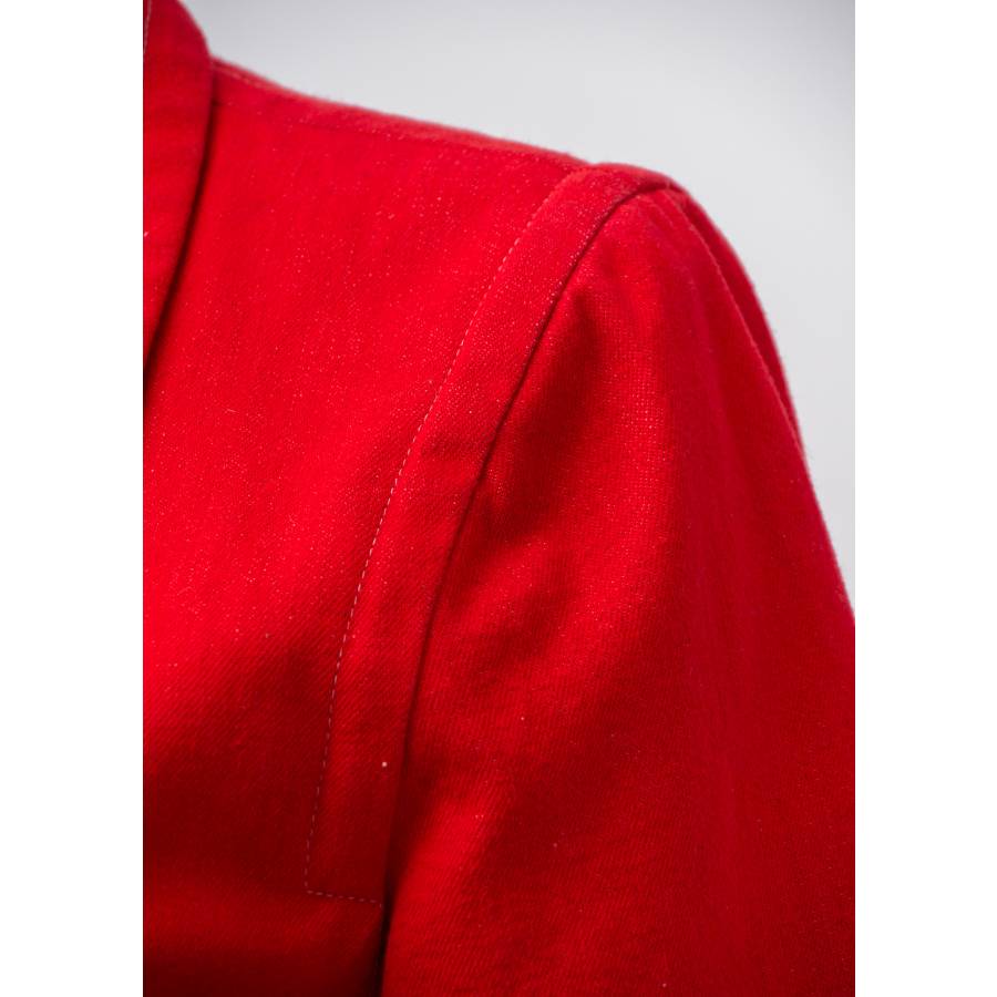 Red blazer 3/4 sleeves
