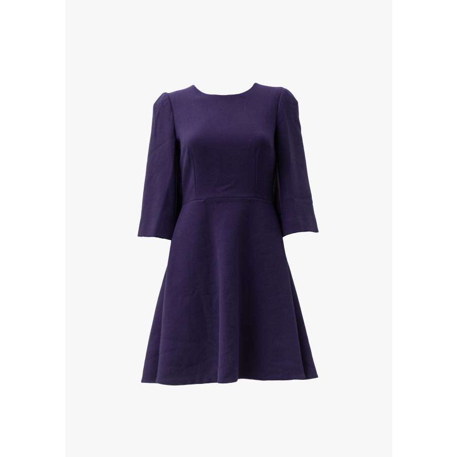 Dress in purple lining and wool