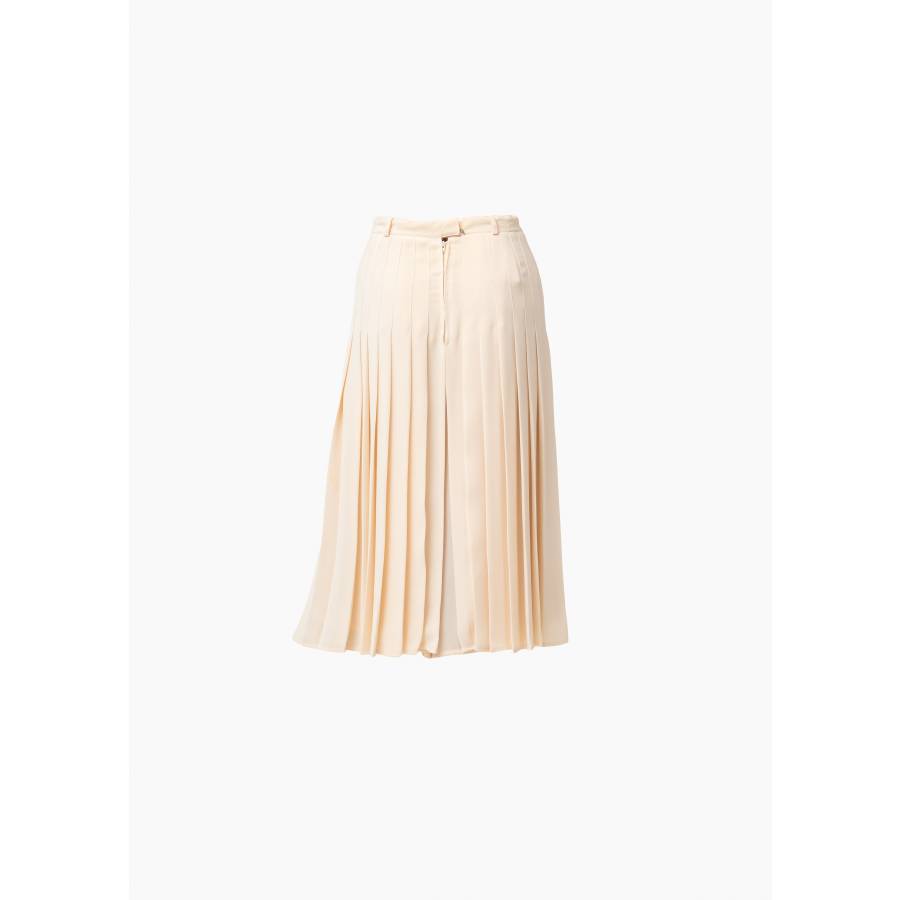 Pleated beige skirt