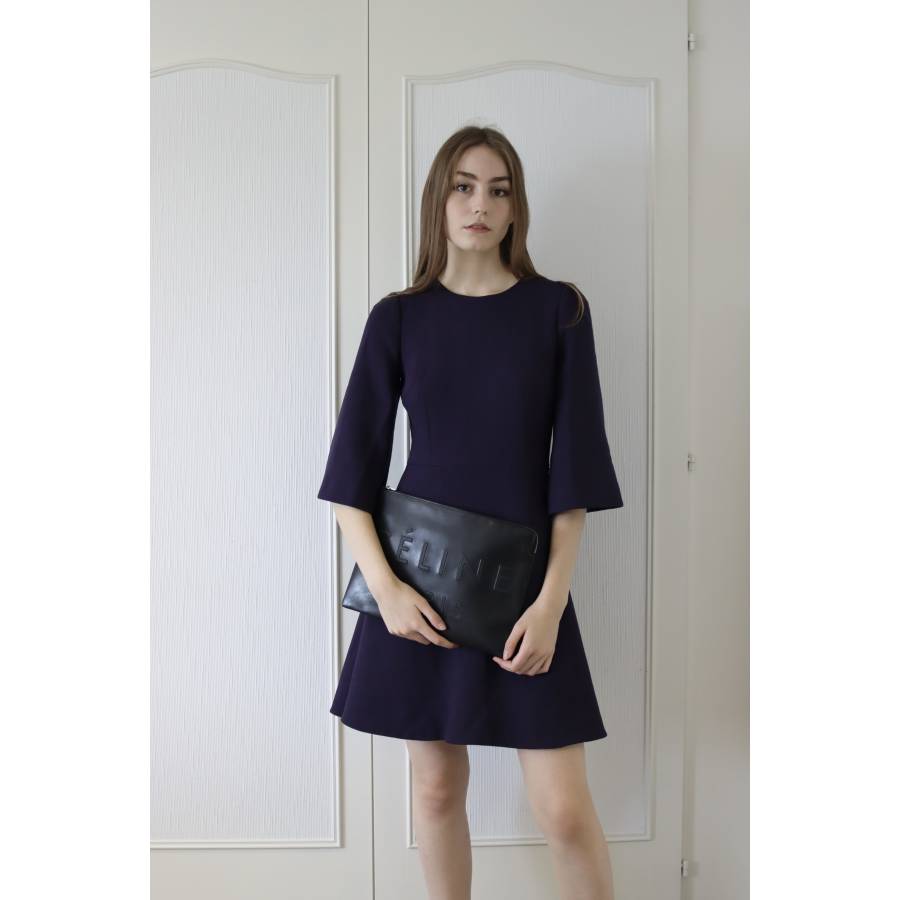 Dress in purple lining and wool