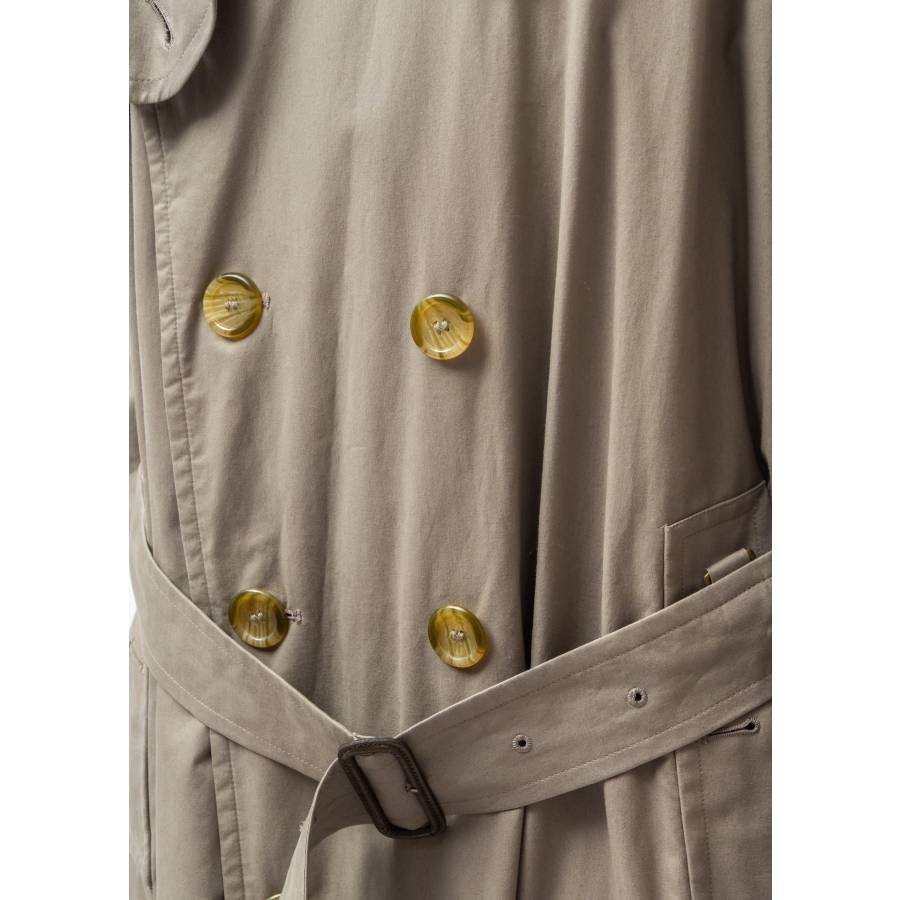 Trench coat en coton beige