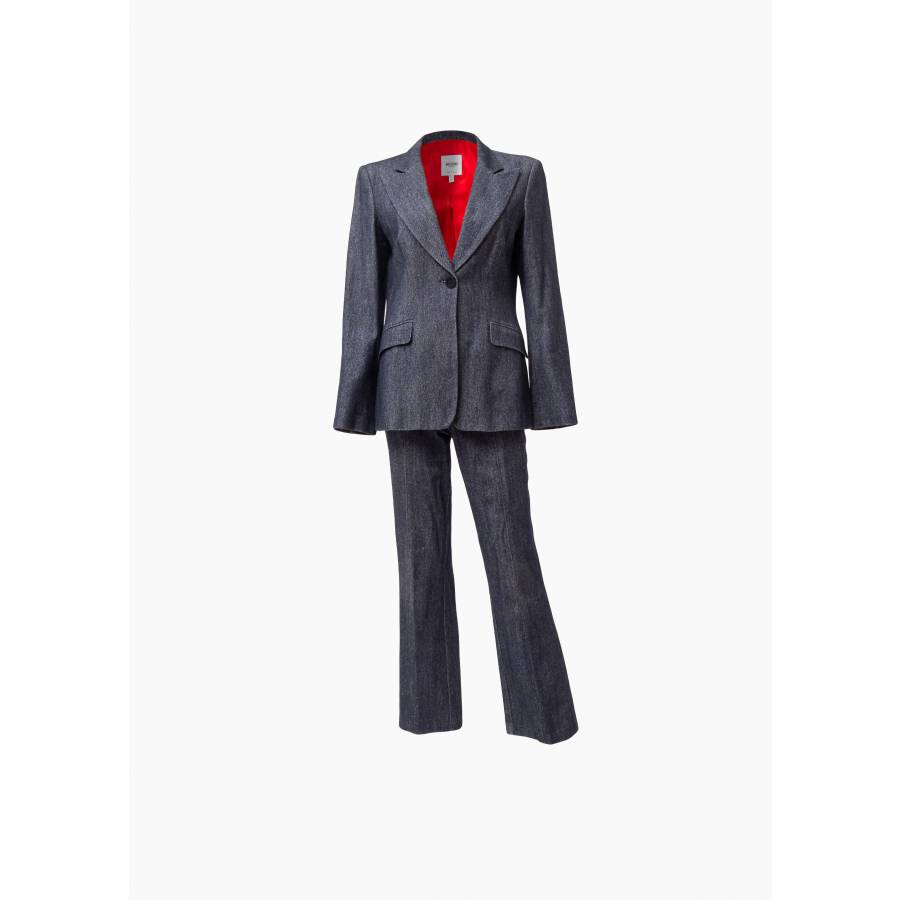 Grey wool and cotton suit set