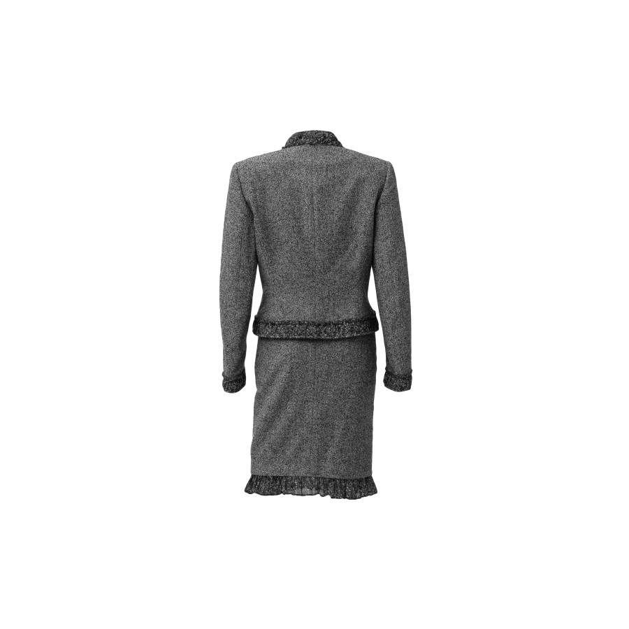 Grey wool, silk and cashmere set