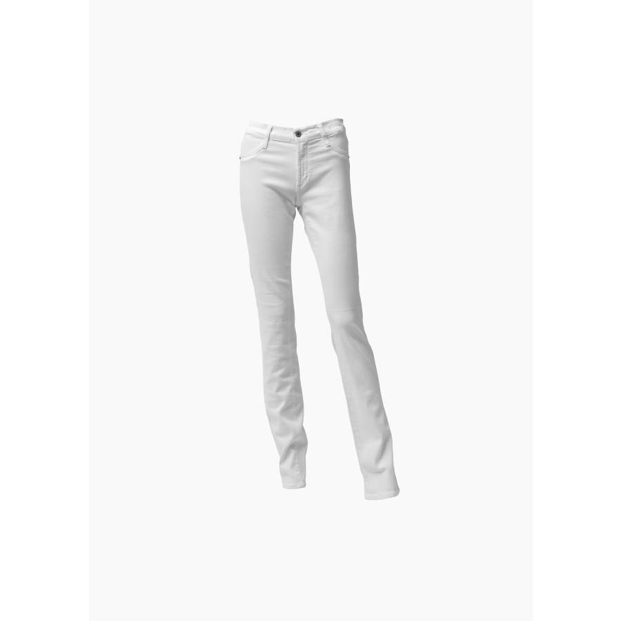 Schmale weiße Jeans