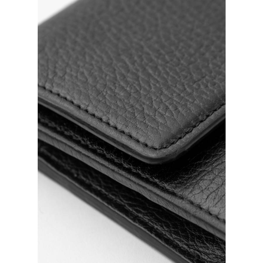 Wallet on chain Interlocking Gucci in black leather