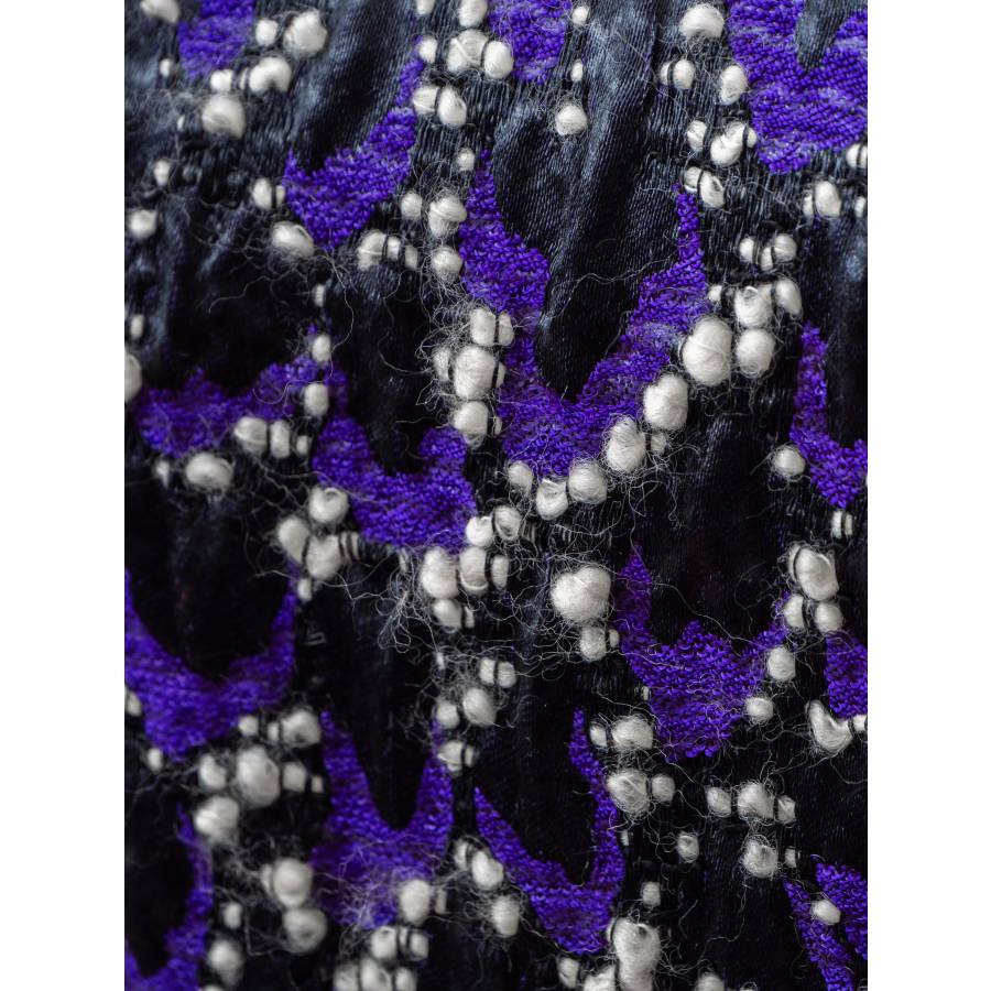 Purple and black wool dress