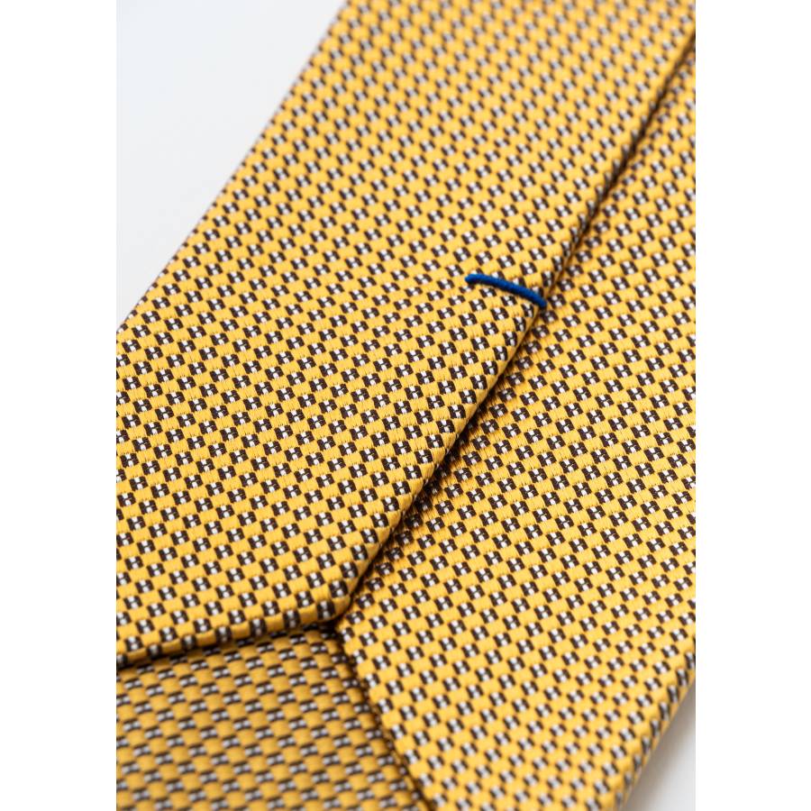 Yellow silk tie