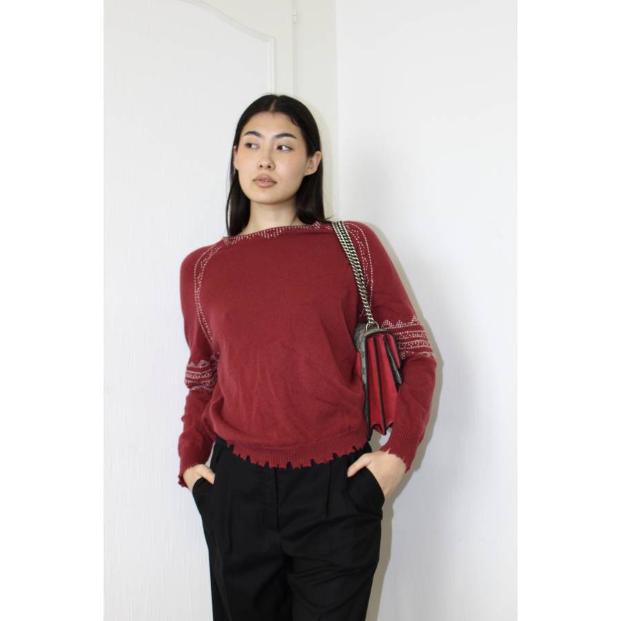 Burgundy cashmere sweater