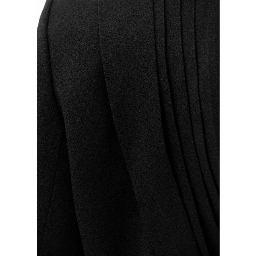 Robe noire en acétate, viscose et soie
